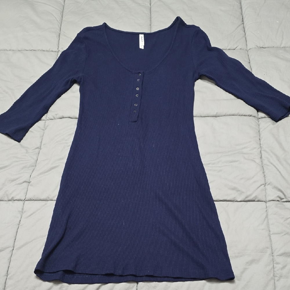 RVCA Deep Blue Ribbed Top